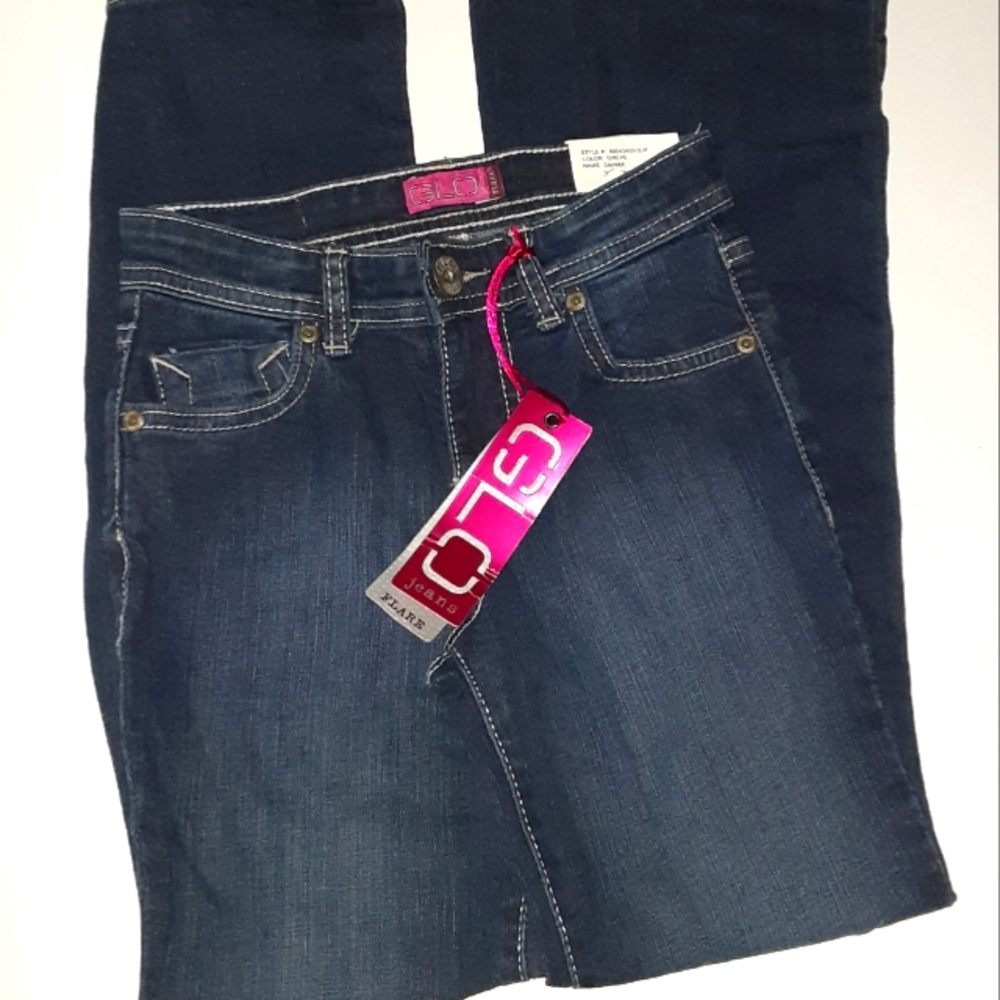 Glo Jean's Blue Flare Girls Size 8